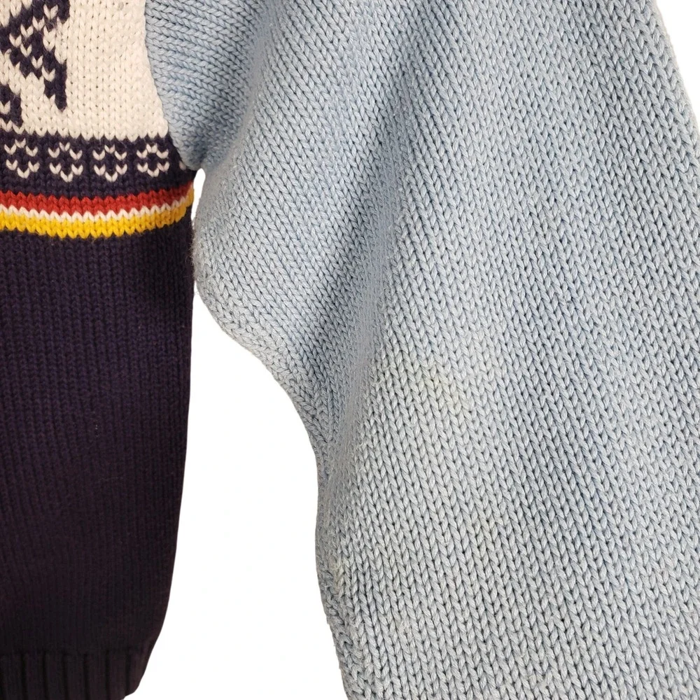 Vintage‎ Gymboree Boys Sweater Kids Blue Snowflake Knit 5 Christmas